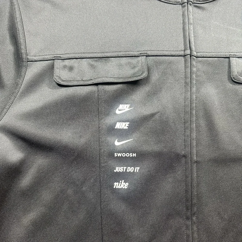 Nike‎ Sportswear Swoosh Polyknit Jacket Women 1X Black Full Zip Track Athletic